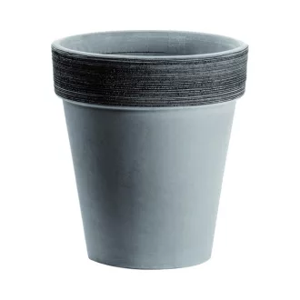 Virágcserép Alto szürke húzott 18cm