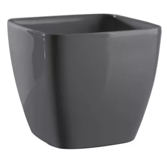 Kaspó szögletes műa. Queens 14cm antracit