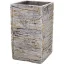 Virágláda magas kocka Wood 28cm fehér