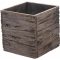 Virágláda kocka Wood 18cm