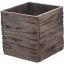 Virágláda kocka Wood 18cm