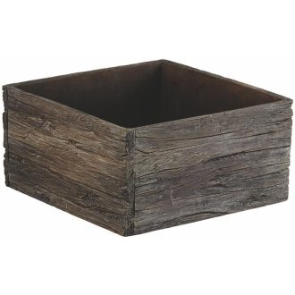 Virágláda alacsony kocka Wood 20cm