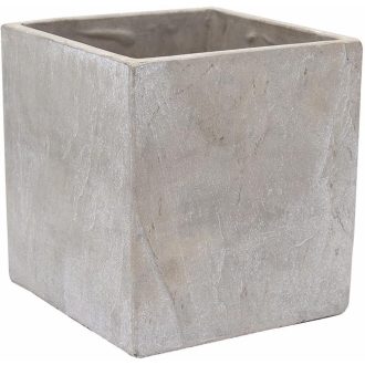 Virágláda kocka Steatite 16cm fehér