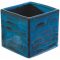 Virágláda kocka Sofia 15cm kék