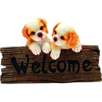 Welcome fali tábla Kutyák 30cm