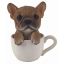 Bulldog csészében 10cm