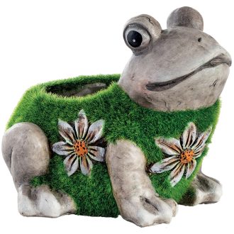 Virágtartó béka 15cm