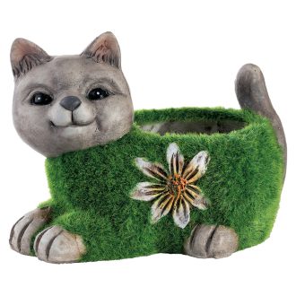 Virágtartó cica 17cm