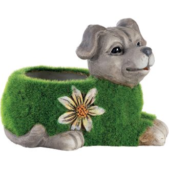 Virágtartó kutya 17cm