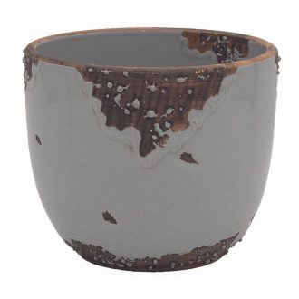 Kaspó Lucca Erosion Szürke 13 cm