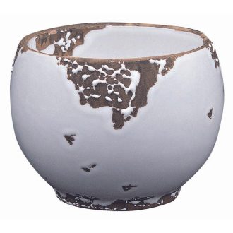 Kaspó Bali Erosion Fehér 13 cm